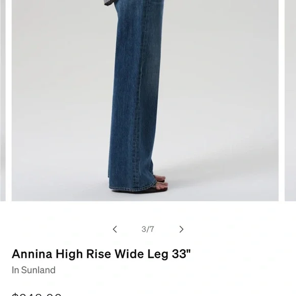 Citizens of Humanity Women’s Annina High Rise Wide Leg 33” in Sunland, Size 28 - Picture 5 of 6